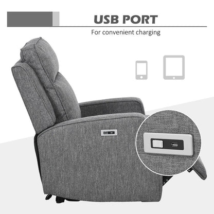 HOMCOM 150&deg; Electric Reclining Chair, with USB port and Footrest Additional View 8