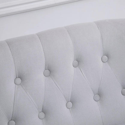 HOMCOM Velvet 2 Seater Sofa, Button Tufted Wingback Loveseat with Rubber Wood Legs for Living Room, Bedroom Additional View 30