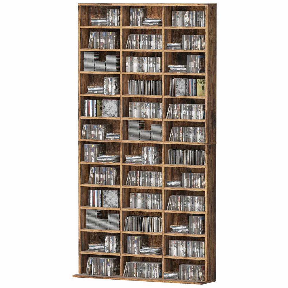 HOMCOM CD Storage Unit with Adjustable Shelves, 102 x 195 cm Additional View 11