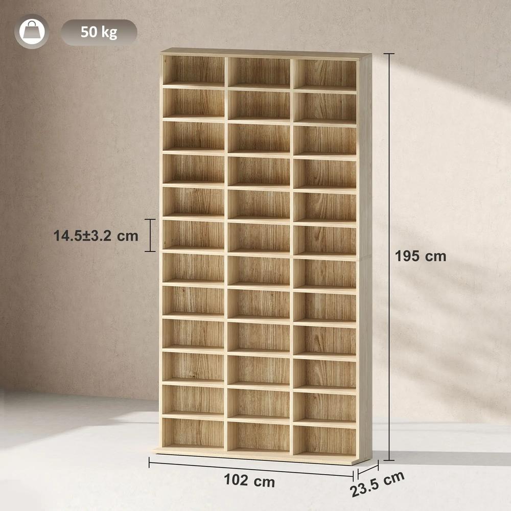 HOMCOM CD Storage Unit with Adjustable Shelves, 102 x 195 cm Additional View 14