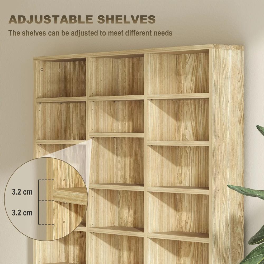 HOMCOM CD Storage Unit with Adjustable Shelves, 102 x 195 cm Additional View 16