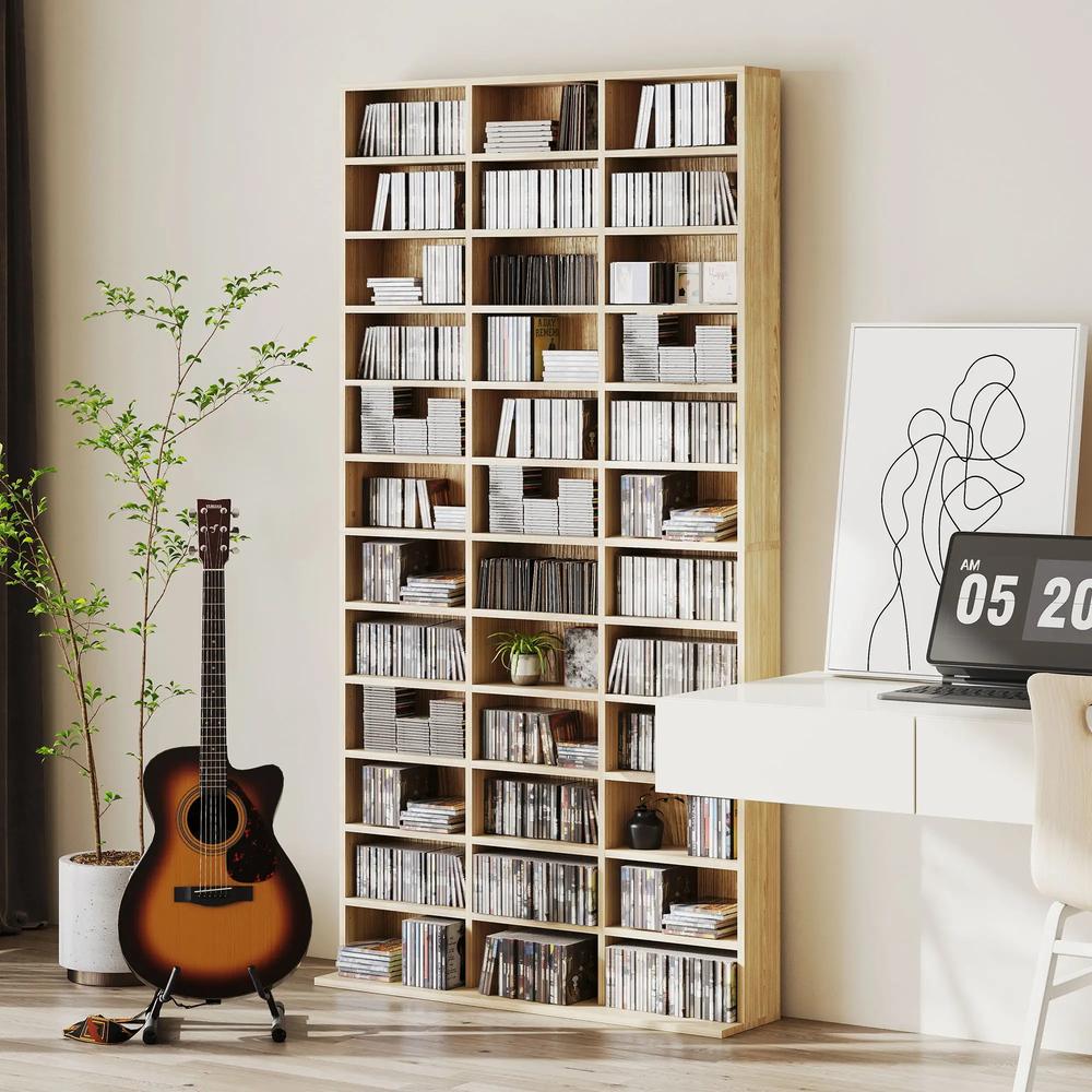 HOMCOM CD Storage Unit with Adjustable Shelves, 102 x 195 cm Additional View 18