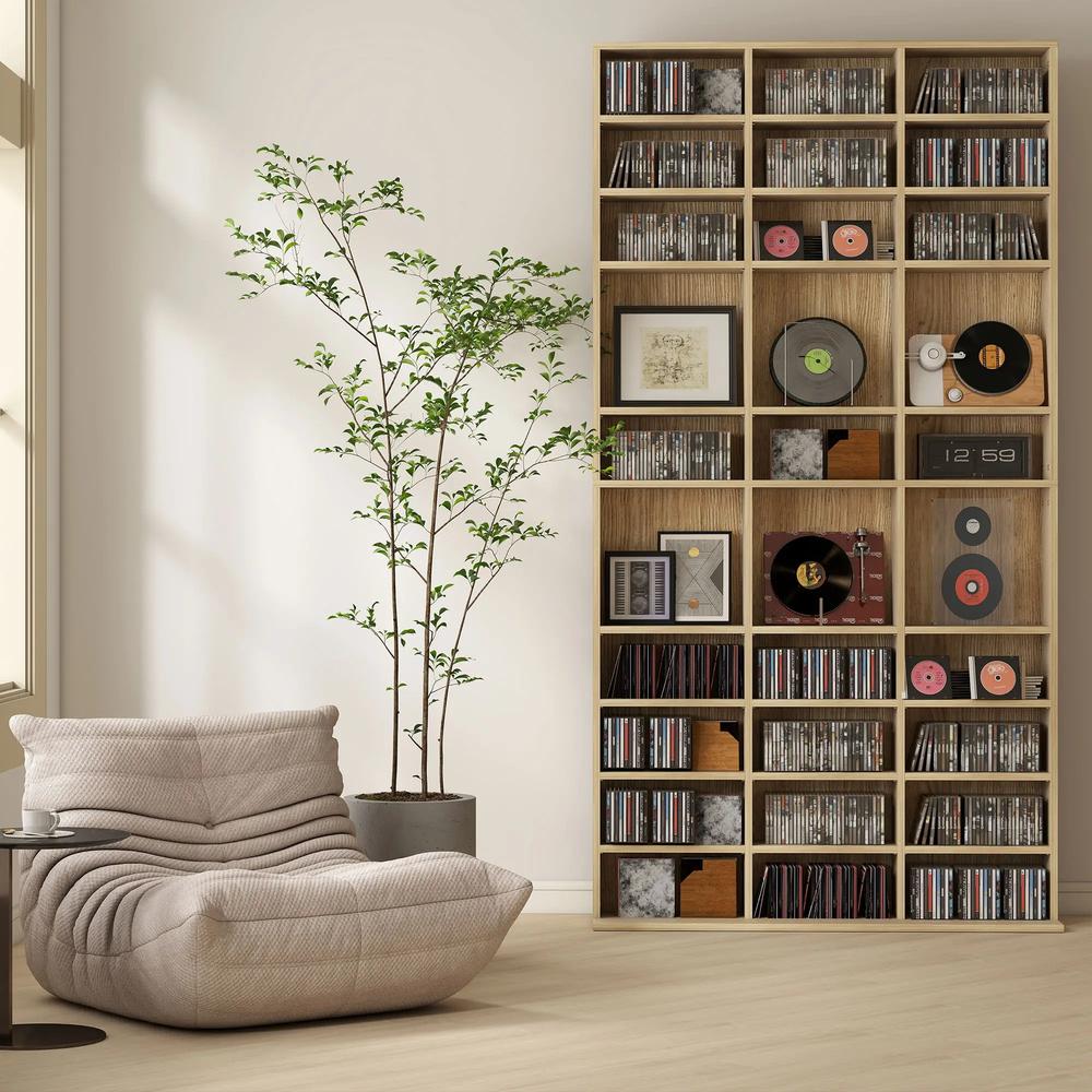 HOMCOM CD Storage Unit with Adjustable Shelves, 102 x 195 cm Additional View 20