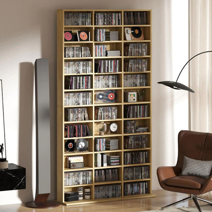 HOMCOM CD Storage Unit with Adjustable Shelves, 102 x 195 cm Additional View 21