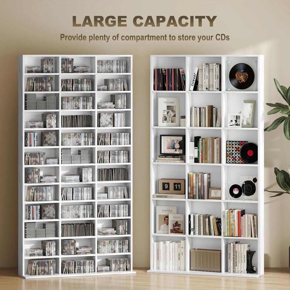 HOMCOM CD Storage Unit with Adjustable Shelves, 102 x 195 cm Additional View 26