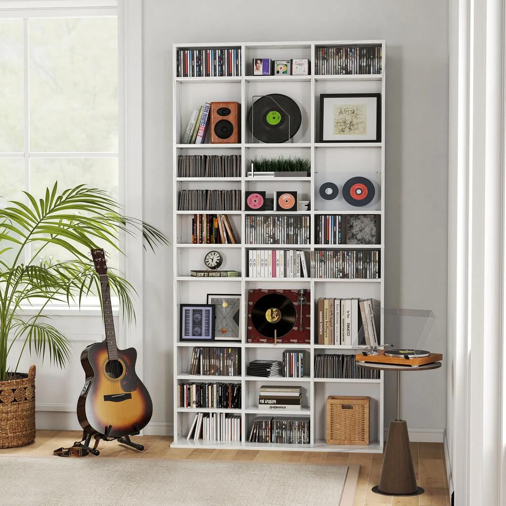 HOMCOM CD Storage Unit with Adjustable Shelves, 102 x 195 cm Additional View 29