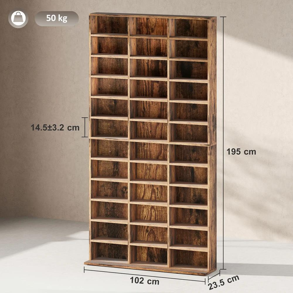 HOMCOM CD Storage Unit with Adjustable Shelves, 102 x 195 cm Additional View 3