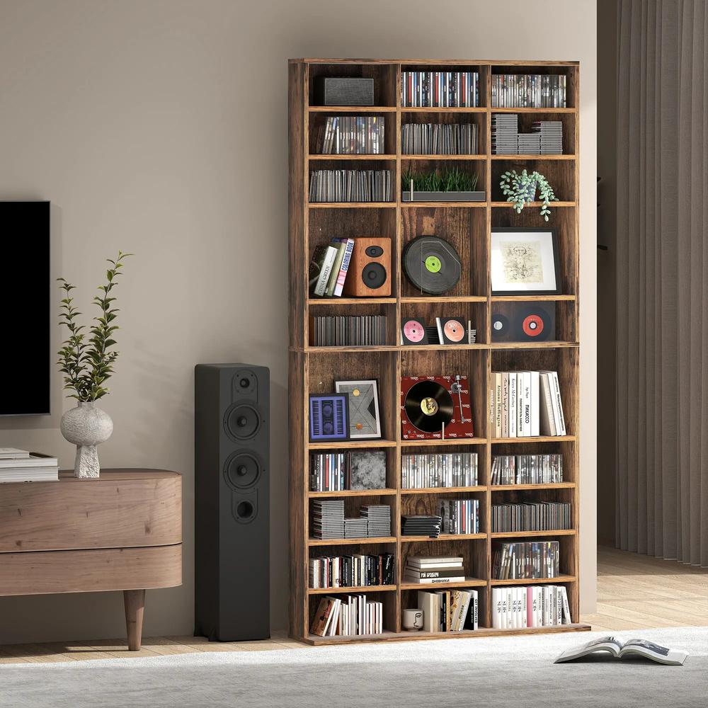 HOMCOM CD Storage Unit with Adjustable Shelves, 102 x 195 cm Additional View 7