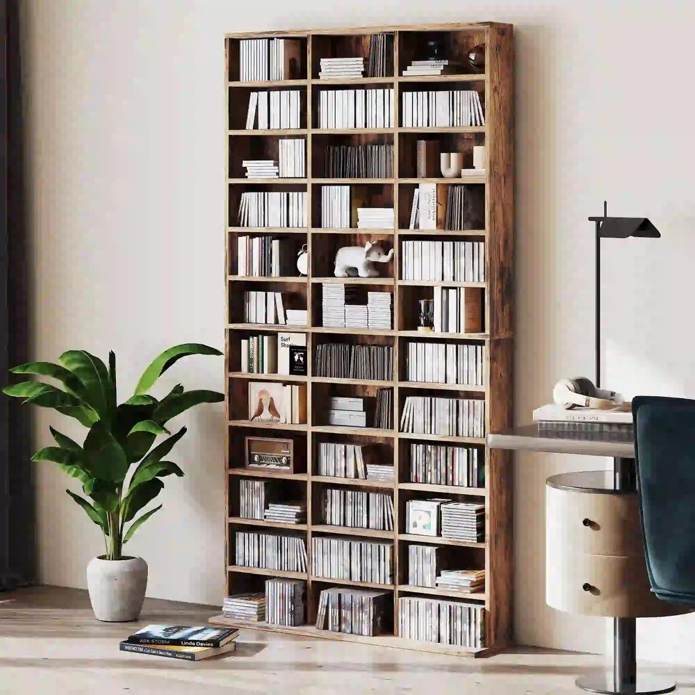HOMCOM CD Storage Unit with Adjustable Shelves, 102 x 195 cm Additional View 9