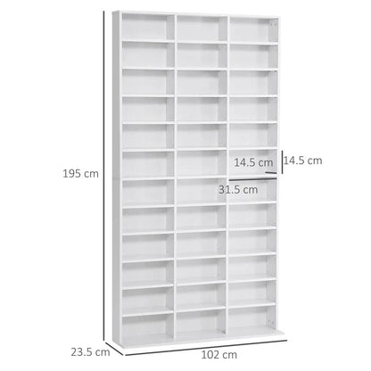 HOMCOM 33 Adjustable Compartment Storage Unit - White Additional View 3