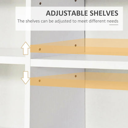 HOMCOM 33 Adjustable Compartment Storage Unit - White Additional View 5