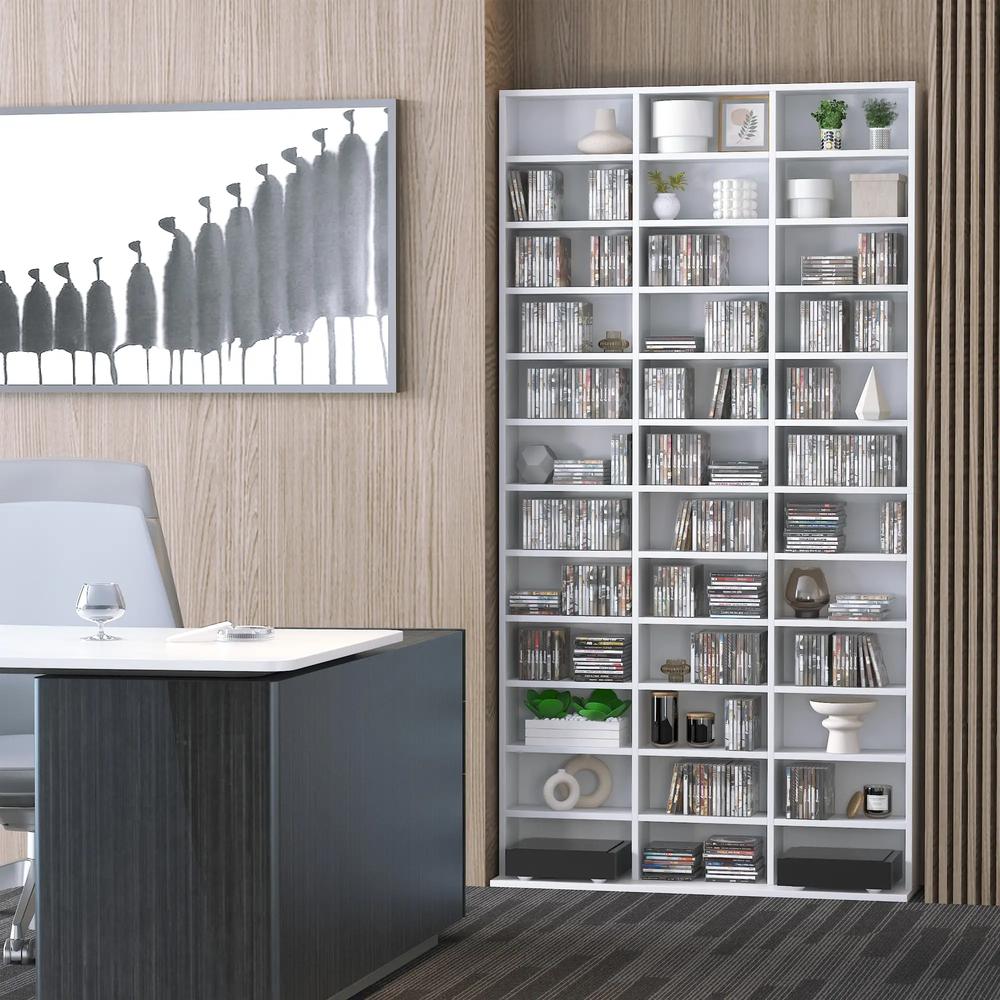 HOMCOM 33 Adjustable Compartment Storage Unit - White Additional View 7