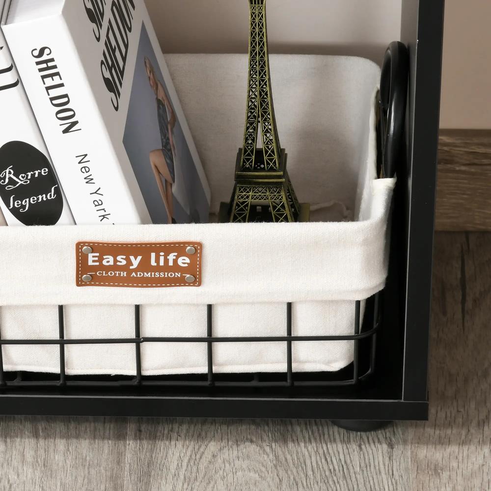 HOMCOM 8-Tier Freestanding Bookcase w/ Melamine Surface Anti-Tipping Foot Pads Home Display Storage Grid Stand Bedroom Living Room Furniture Modern Style - Black Additional View 10