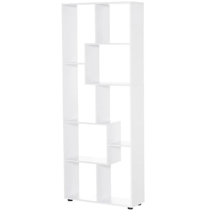HOMCOM Modern Room Divider, Bookshelf, Tall Bookcase for Living Room, Bedroom, Home Office, 70 x 24 x 178 cm, White Additional View 10
