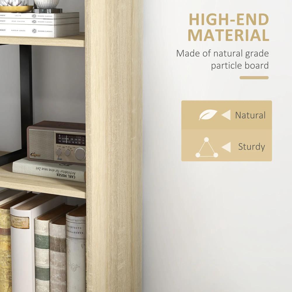HOMCOM 5-Tier Bookcase, Wooden Ladder Bookshelf Display Stand Additional View 16