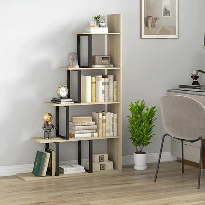HOMCOM 5-Tier Bookcase, Wooden Ladder Bookshelf Display Stand Additional View 21