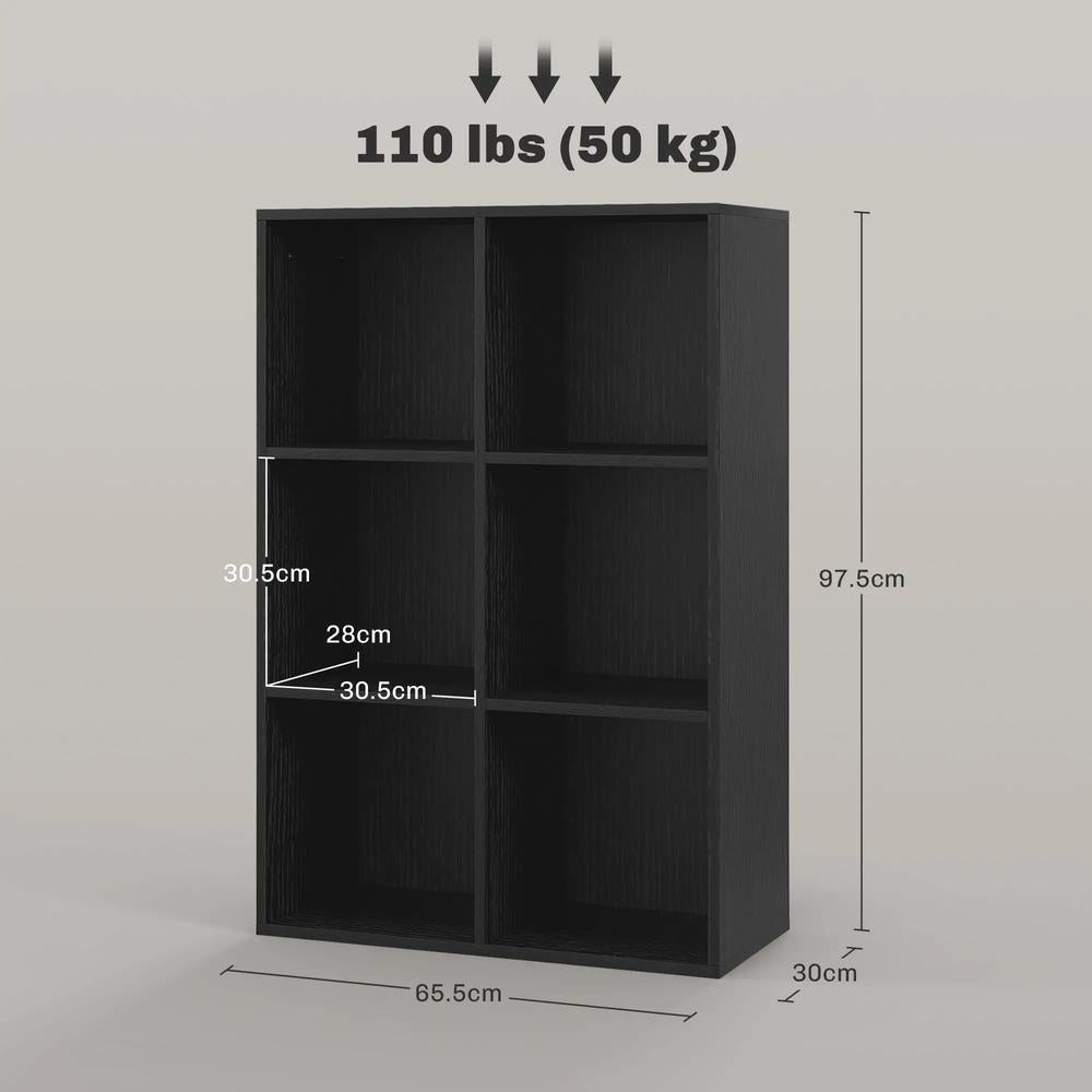 HOMCOM Six-Cube Bookcase Additional View 3