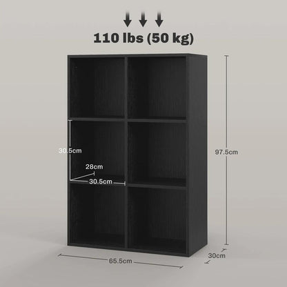 HOMCOM Six-Cube Bookcase Additional View 3