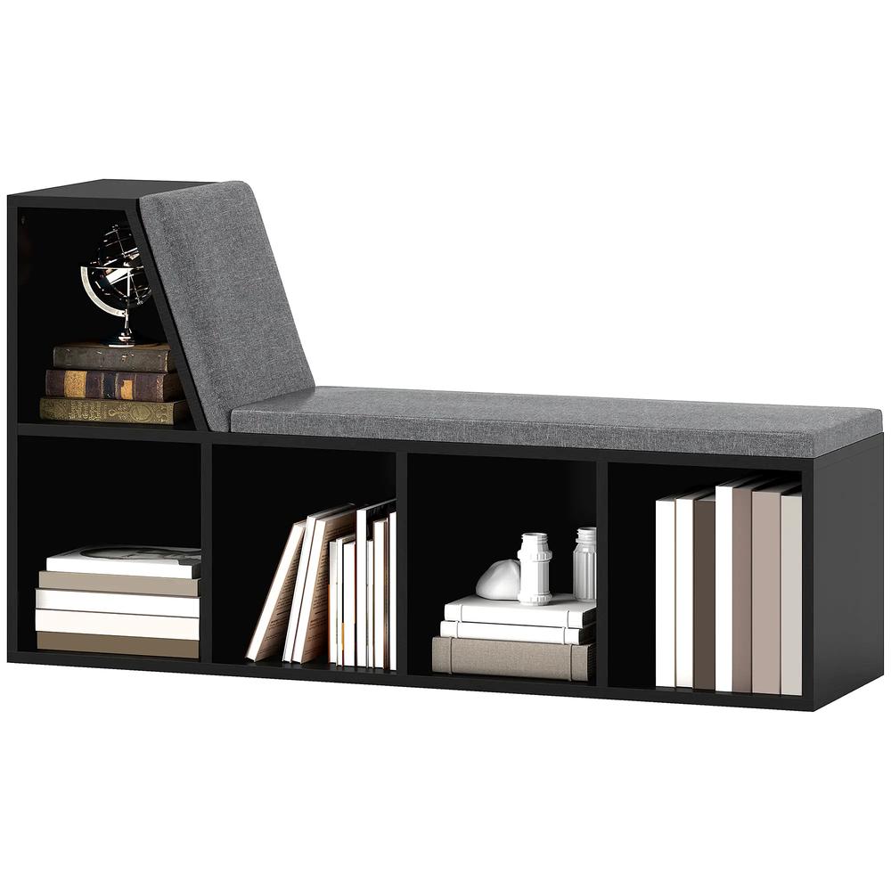 HOMCOM 2 Tier Modern Bookcase Bookshelf with Removable Cushions for Living Room Additional View 11