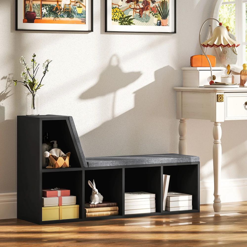 HOMCOM 2 Tier Modern Bookcase Bookshelf with Removable Cushions for Living Room Additional View 2