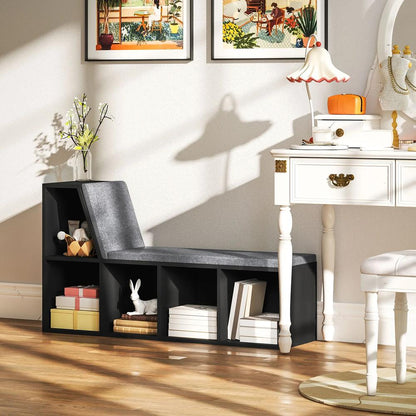 HOMCOM 2 Tier Modern Bookcase Bookshelf with Removable Cushions for Living Room Additional View 9
