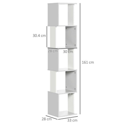 HOMCOM Modern 5-Tier Bookshelf, Freestanding Bookcase Storage Shelving for Living Room Home Office Study Additional View 14