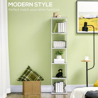 HOMCOM Modern 5-Tier Bookshelf, Freestanding Bookcase Storage Shelving for Living Room Home Office Study Additional View 15