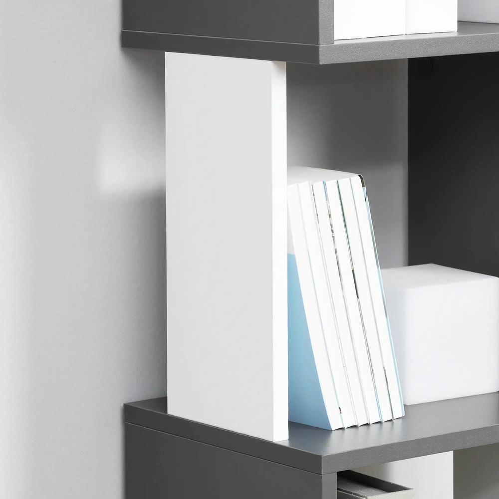 HOMCOM Modern 5-Tier Bookshelf, Freestanding Bookcase Storage Shelving for Living Room Home Office Study Additional View 7