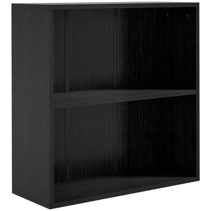 HOMCOM 2 Tier Bookshelf, Low Bookcase with Adjustable Shelf, 2 Compartments for Home Office, Living Room, Study Additional View 12