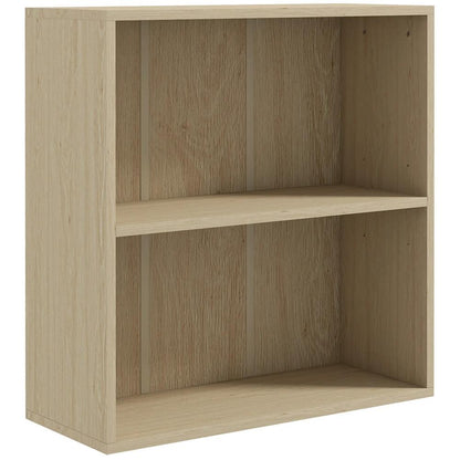 HOMCOM 2 Tier Bookshelf, Low Bookcase with Adjustable Shelf, 2 Compartments for Home Office, Living Room, Study Additional View 23