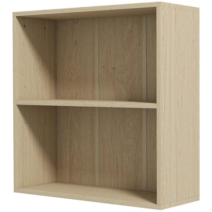 HOMCOM 2 Tier Bookshelf, Low Bookcase with Adjustable Shelf, 2 Compartments for Home Office, Living Room, Study Additional View 33