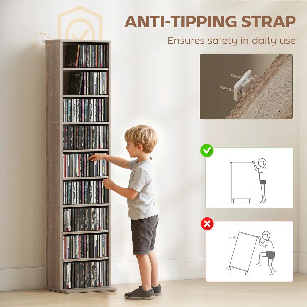 HOMCOM 260 Narrow CD Storage Unit Additional View 28