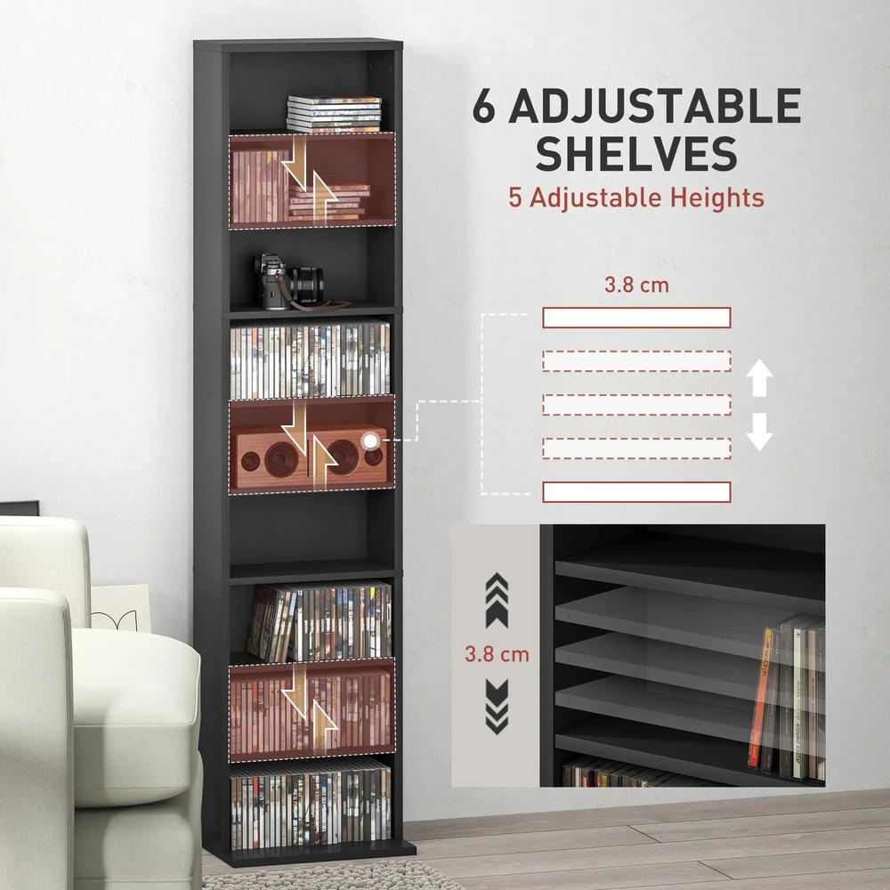 HOMCOM 260 Narrow CD Storage Unit Additional View 5
