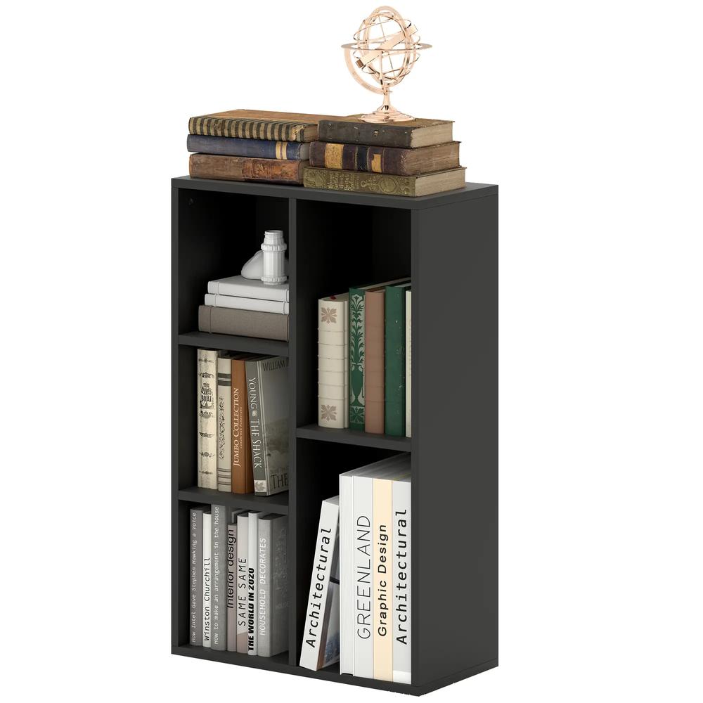 HOMCOM 2-Tier Bookshelf with 5 Compartments Additional View 11