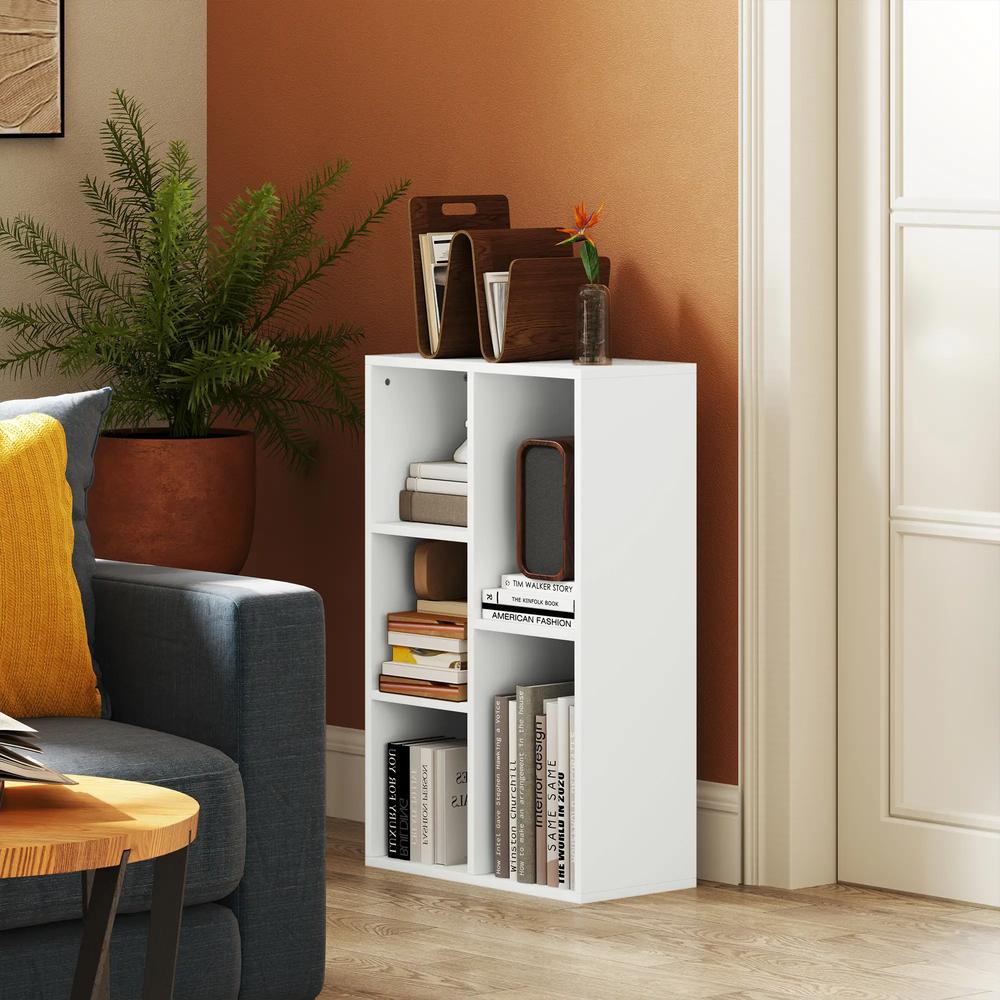 HOMCOM 2-Tier Bookshelf with 5 Compartments Additional View 13