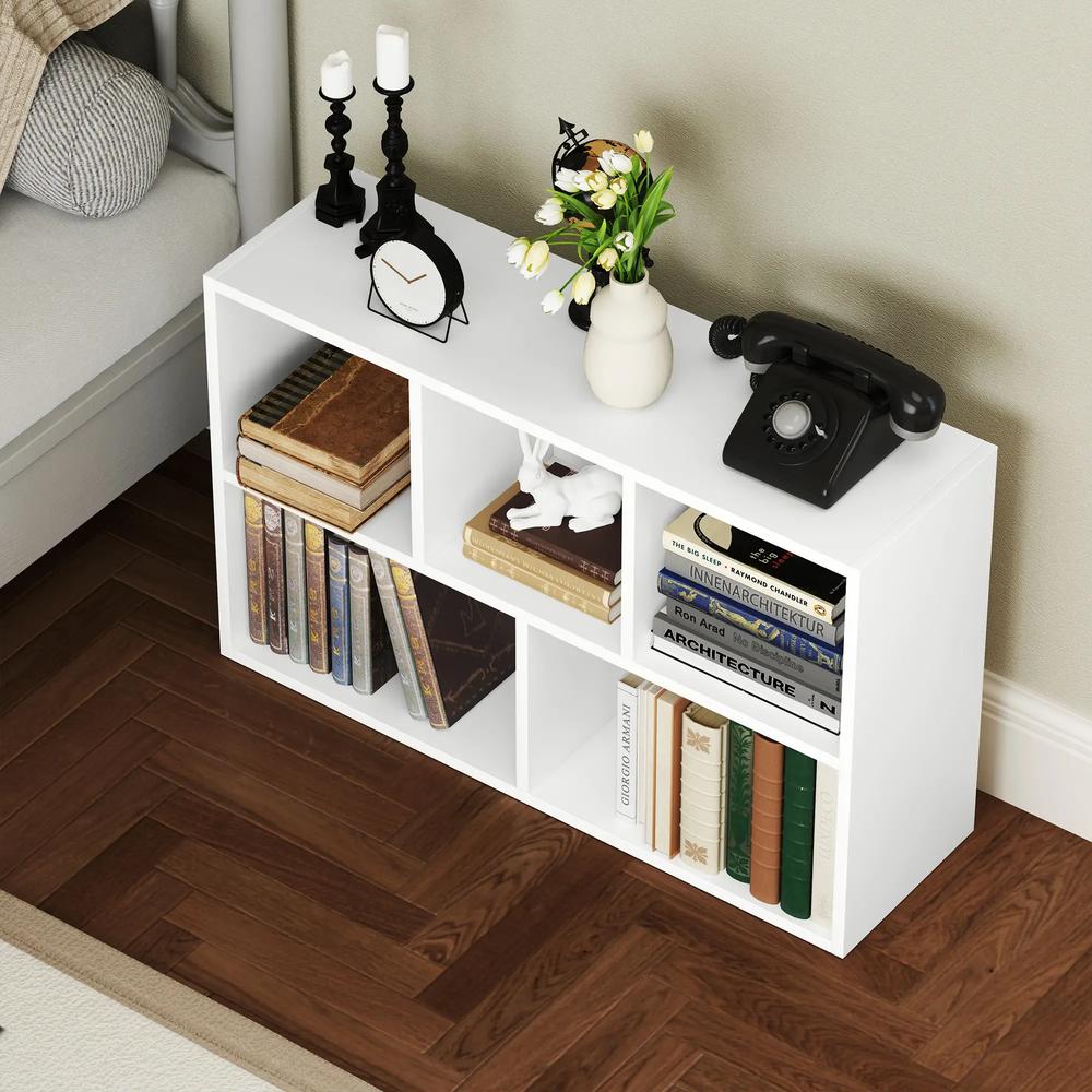 HOMCOM 2-Tier Bookshelf with 5 Compartments Additional View 19