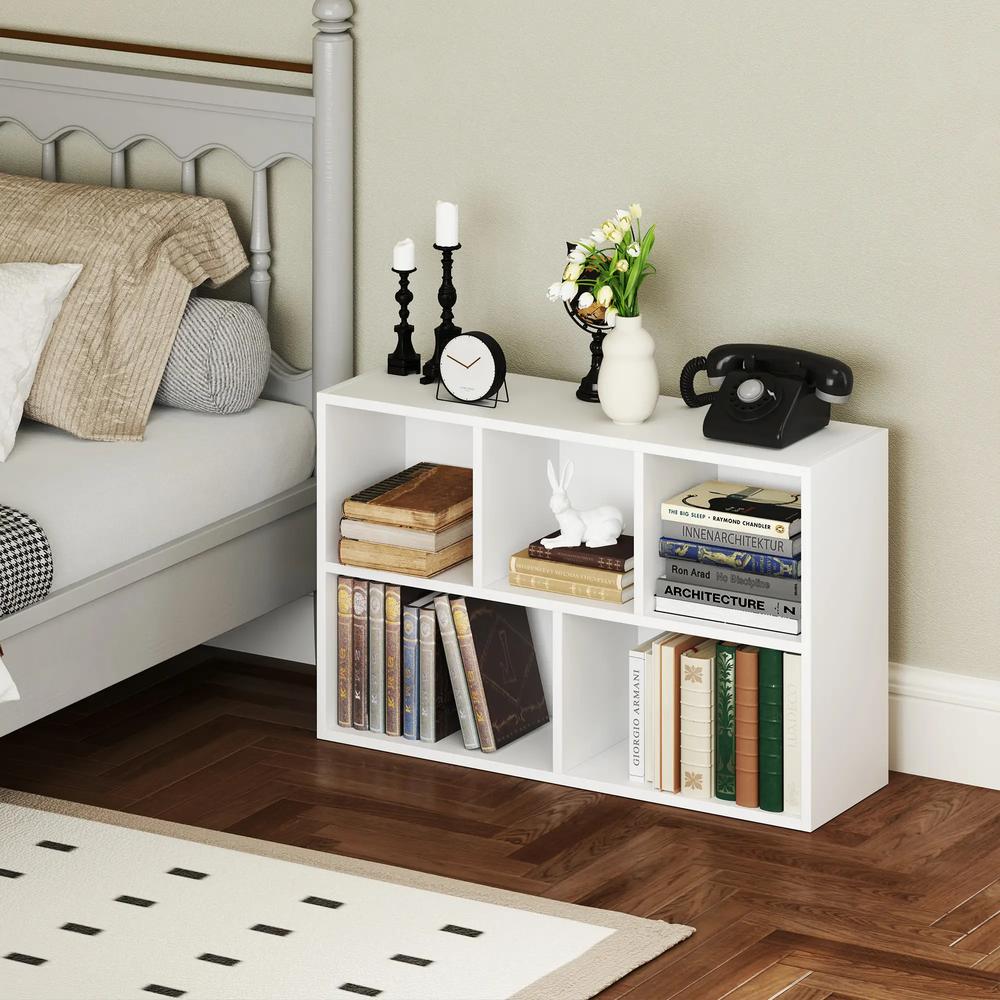 HOMCOM 2-Tier Bookshelf with 5 Compartments Additional View 20
