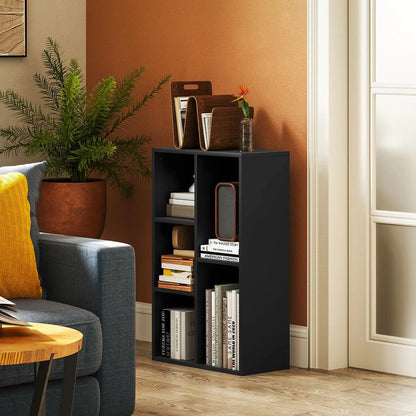 HOMCOM 2-Tier Bookshelf with 5 Compartments Additional View 2