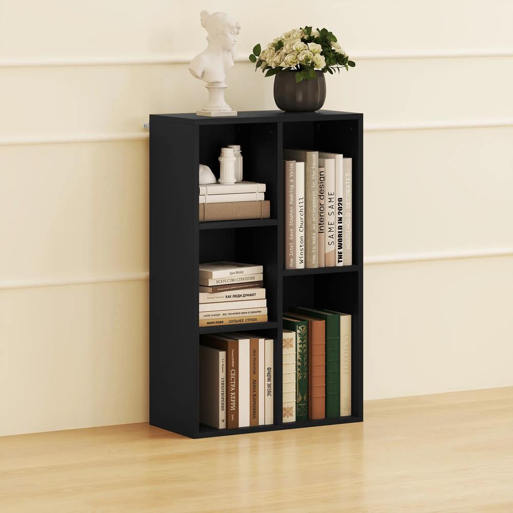 HOMCOM 2-Tier Bookshelf with 5 Compartments Additional View 7