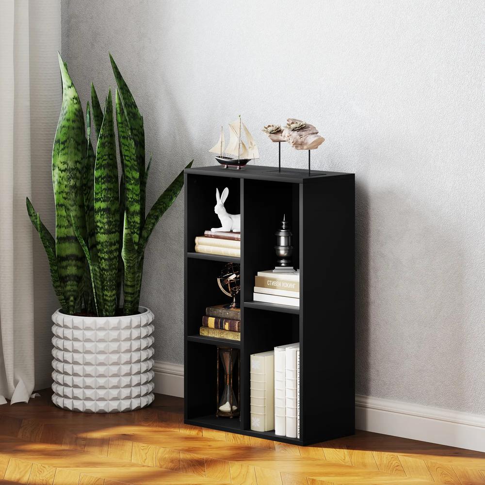 HOMCOM 2-Tier Bookshelf with 5 Compartments Additional View 8
