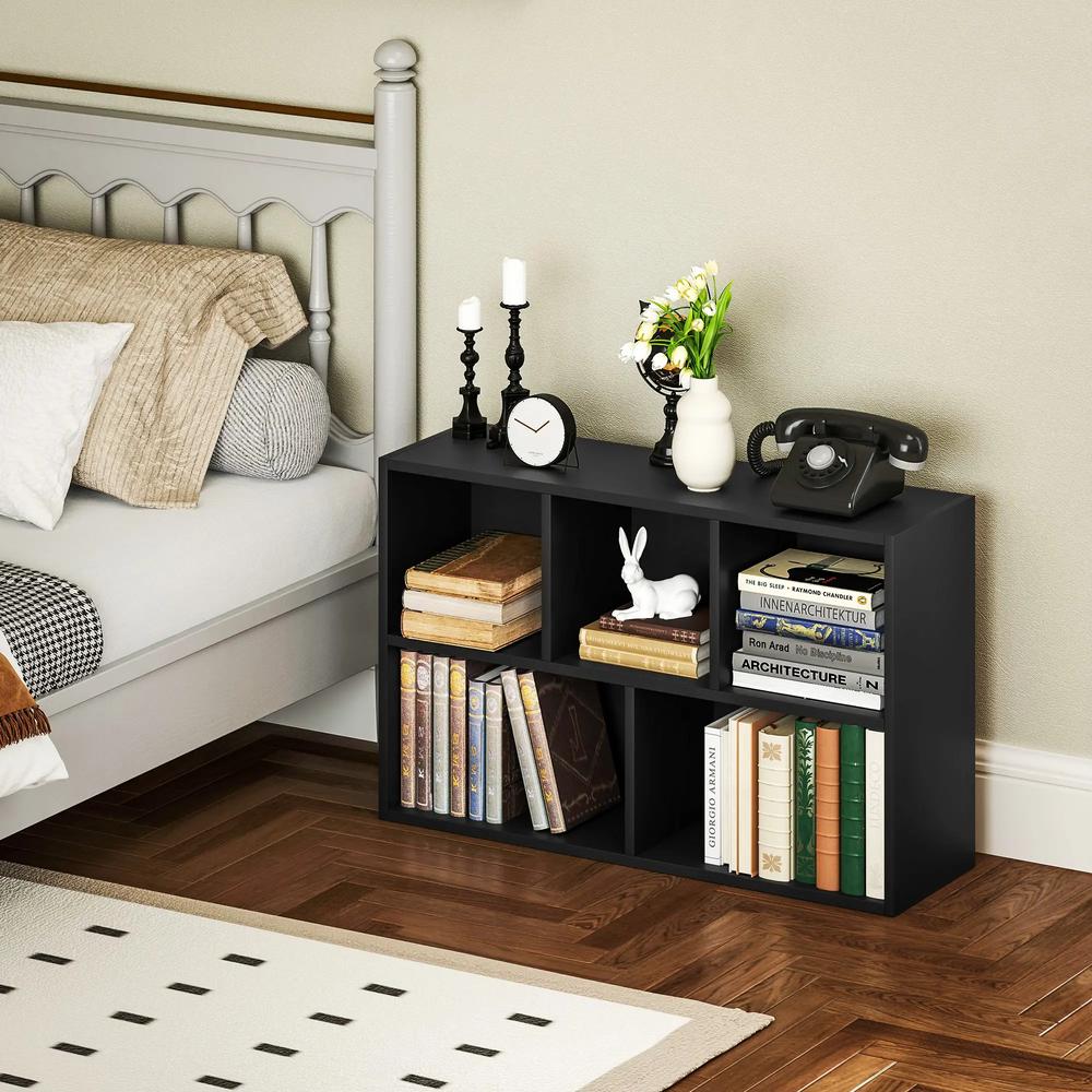 HOMCOM 2-Tier Bookshelf with 5 Compartments Additional View 10
