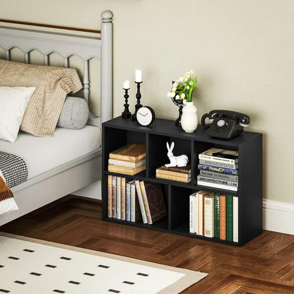 HOMCOM 2-Tier Bookshelf with 5 Compartments Additional View 10