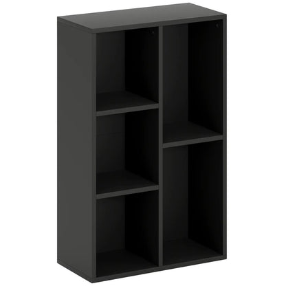 HOMCOM 2-Tier Bookshelf with 5 Compartments