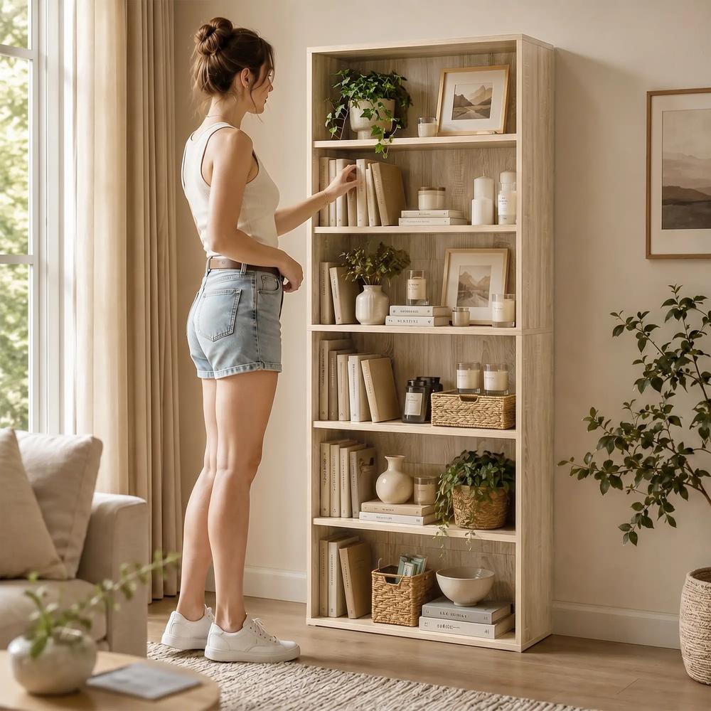HOMCOM Six Shelf Bookcase Additional View 17