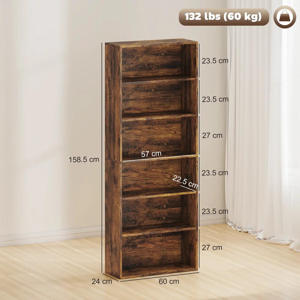 HOMCOM Six Shelf Bookcase Additional View 27
