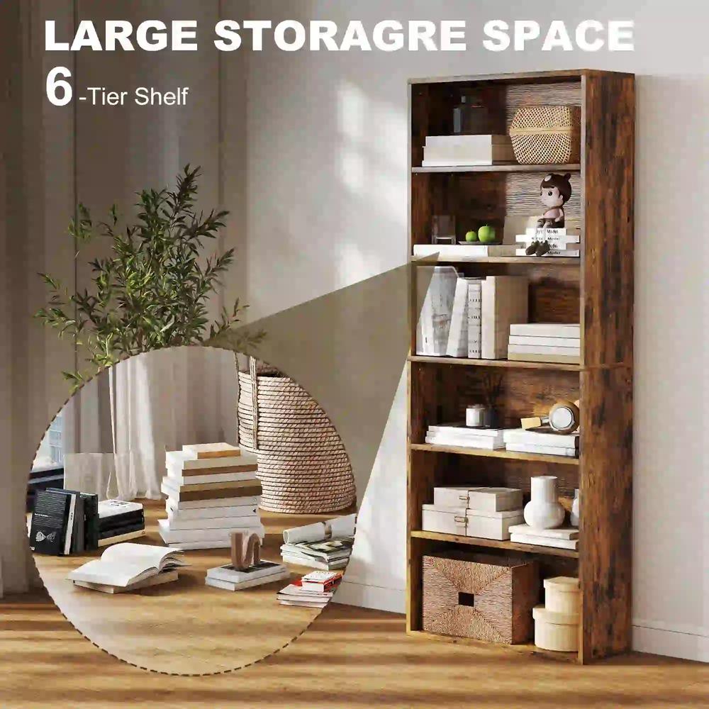 HOMCOM Six Shelf Bookcase Additional View 28