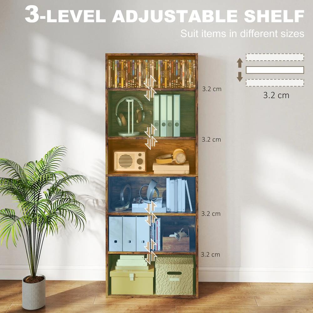 HOMCOM Six Shelf Bookcase Additional View 29