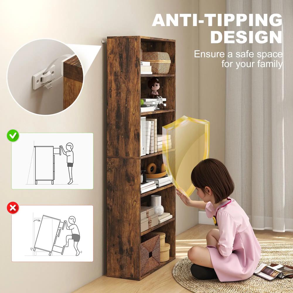 HOMCOM Six Shelf Bookcase Additional View 30