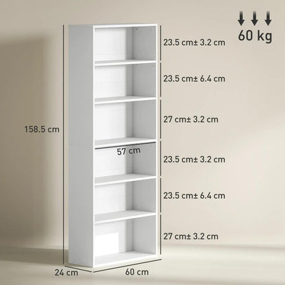 HOMCOM Six Shelf Bookcase Additional View 38
