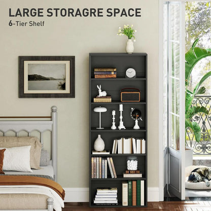 HOMCOM Six Shelf Bookcase Additional View 4